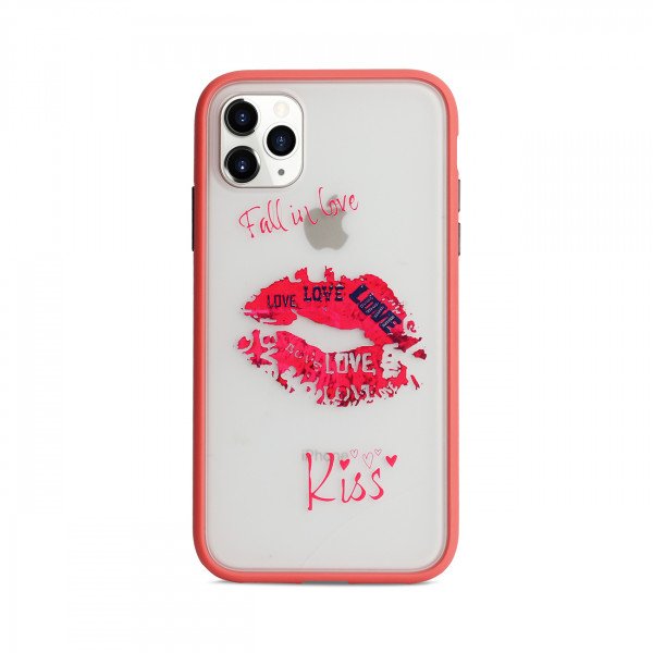 Wholesale Slim Matte Design Hybrid Case for iPhone 11 6.1 (Kiss Lip)